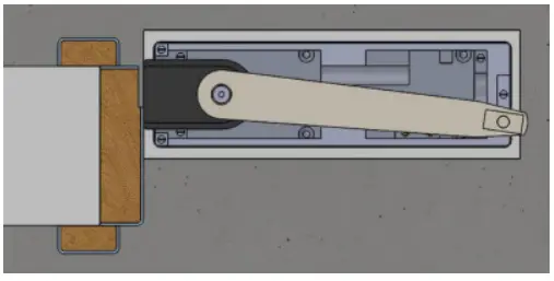 Hipac Floor Mounted Door Closer with Single Swing Hinge-FIG11