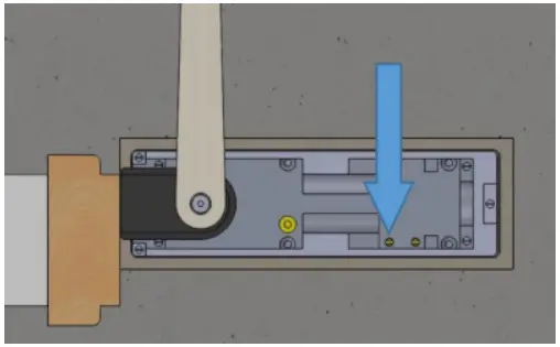 Hipac Floor Mounted Door Closer with Single Swing Hinge-FIG12