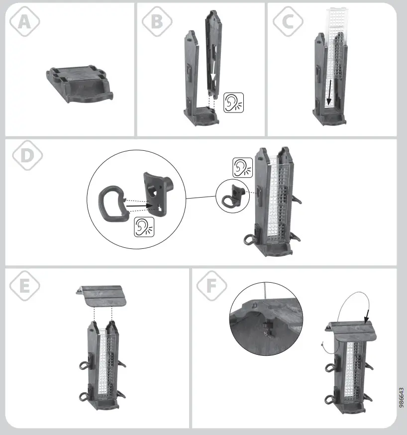 ferplast 84539712 JOK 21 Silo Feeder for Wild Birds - Figure