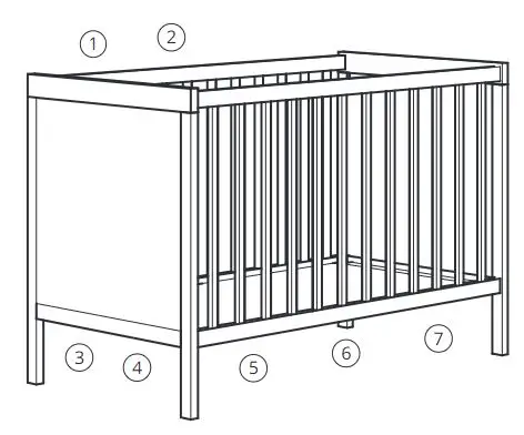 IKEA Baby sleep Cots User Guide - Product Overview