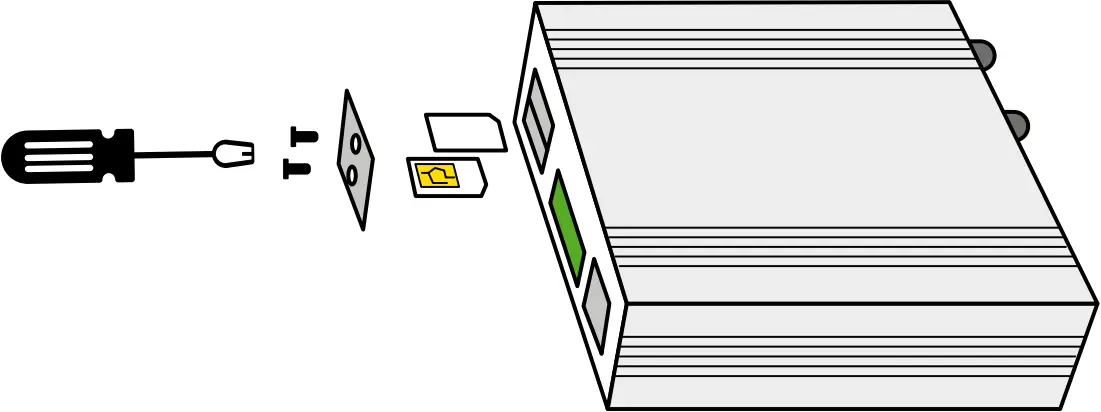 digicom 8E4631 - INSERT REMOVE SIM CARD