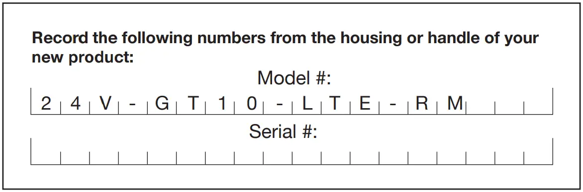 Model + Serial Numbers