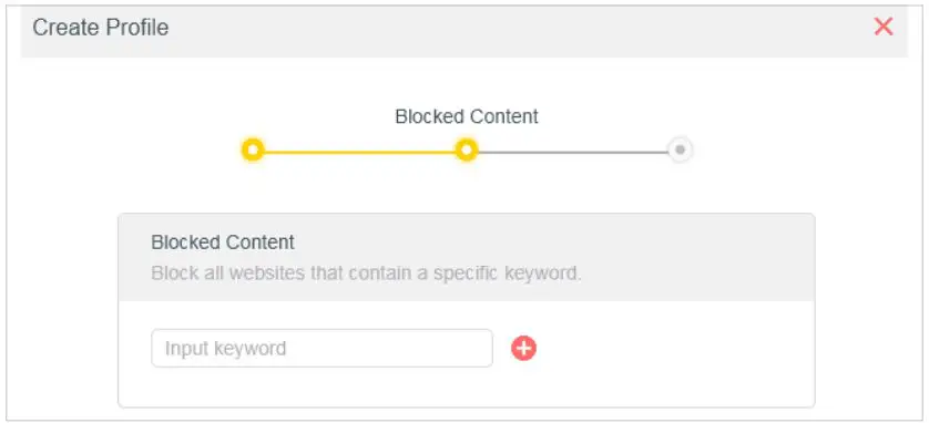MERCUSYS MW301R 300Mbps Wireless N Router User Guide - Block content for this profile