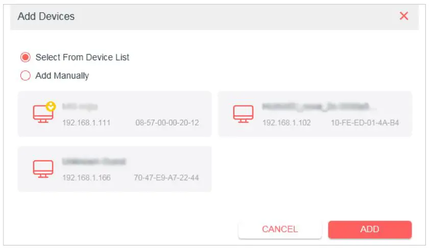 MERCUSYS MW301R 300Mbps Wireless N Router User Guide - Click Select From Device List