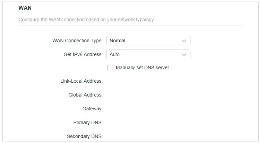 MERCUSYS MW301R 300Mbps Wireless N Router User Guide - Configure the WAN settings