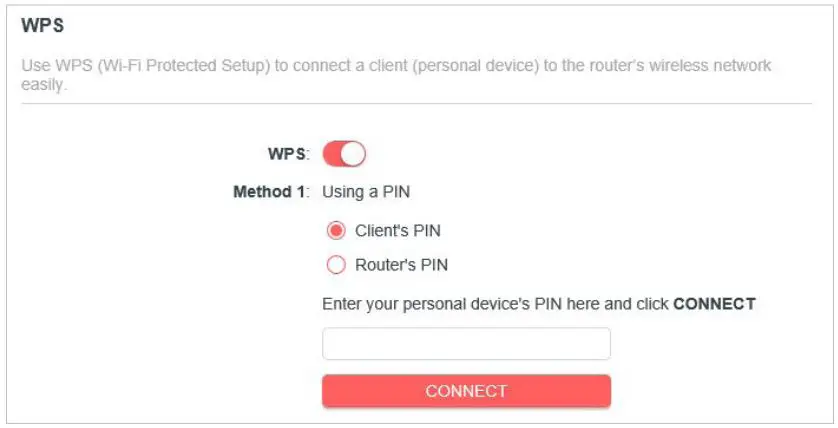 MERCUSYS MW301R 300Mbps Wireless N Router User Guide - Keep the WPS Status as Enabled and select Client’s PIN