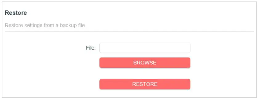 MERCUSYS MW301R 300Mbps Wireless N Router User Guide - To restore configuration settings