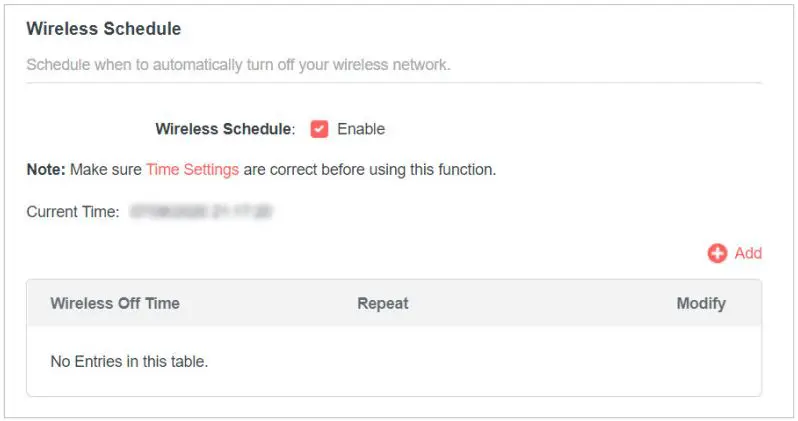 MERCUSYS MW301R 300Mbps Wireless N Router User Guide - Wireless Schedule