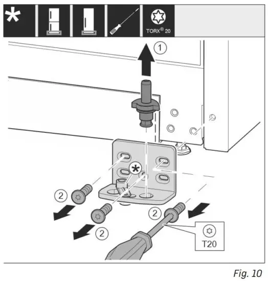 FIG 18 Moving the lower bearing parts to the other side