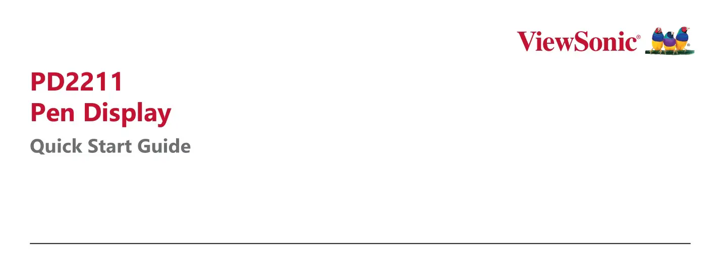 ViewSonic PD2211 22 Inch Digital Pen Display User Guide