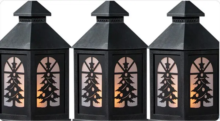 GE Holiday 82055LO GE StayBright LED 3pc Flickering Lighted Lantern