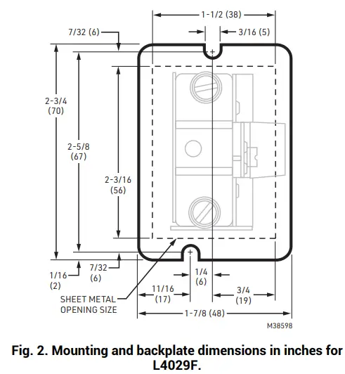 resideo-L4029E 200°F-Fixed-Range-and-3-Inch-Insertion-fig 2