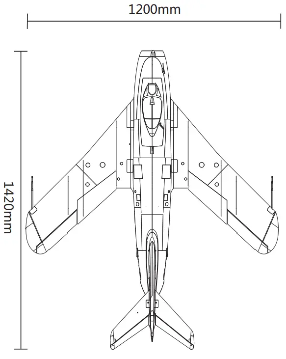 BANANA HOBBY MIG 17 7 CH AF Model Red White MiG 17 90mm RC EDF Jet - Ffig 9