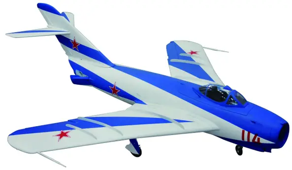 BANANA HOBBY MIG 17 7 CH AF Model Red White MiG 17 90mm RC EDF Jet