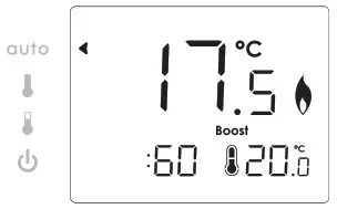 NEOMITIS RTE7SD Mains Powered Digital 7 Day Programmable Room Thermostat - MANUAL A TEMPORARY CHANGE 2