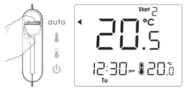 NEOMITIS RTE7SD Mains Powered Digital 7 Day Programmable Room Thermostat - OPERATING 1