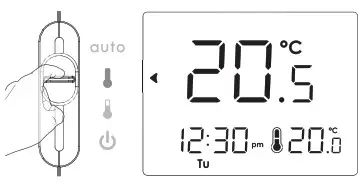 NEOMITIS RTE7SD Mains Powered Digital 7 Day Programmable Room Thermostat - OPERATING 2