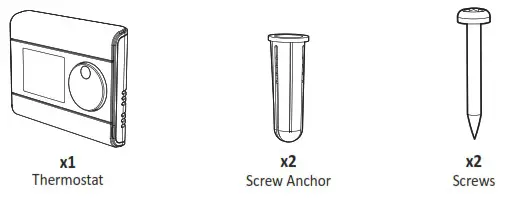 NEOMITIS RTE7SD Mains Powered Digital 7 Day Programmable Room Thermostat - PACK CONTAINS