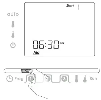 NEOMITIS RTE7SD Mains Powered Digital 7 Day Programmable Room Thermostat - SET THE PROGRAM COMFORT PERIOD 1