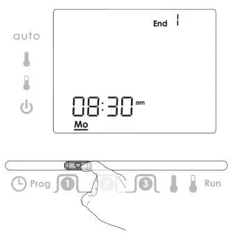 NEOMITIS RTE7SD Mains Powered Digital 7 Day Programmable Room Thermostat - SET THE PROGRAM COMFORT PERIOD 5