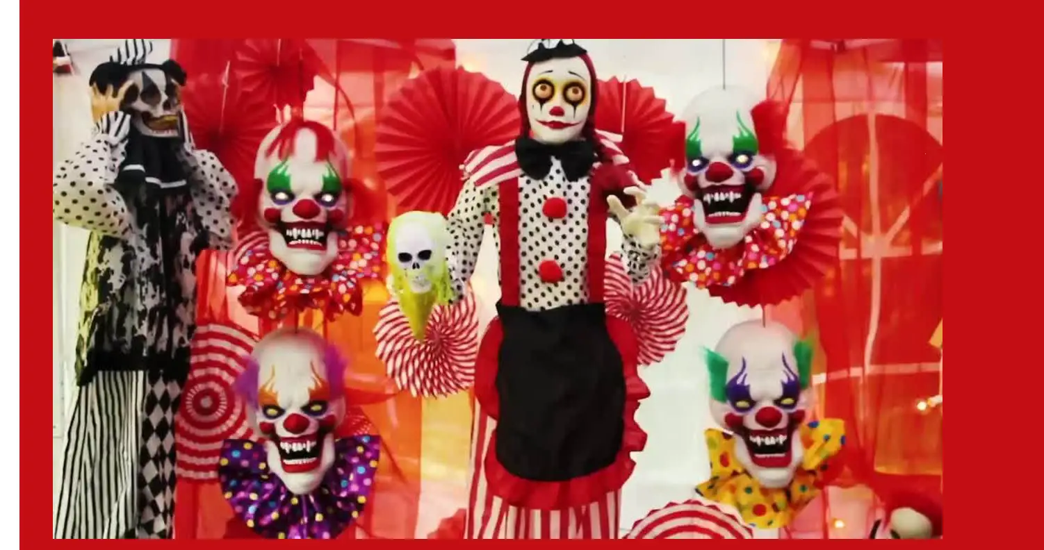 Haunted Hill Farm Hhftcl-4hls 72 In. Battery Operated Poseable Hanging Clown With Blue Led Eyes Instructions