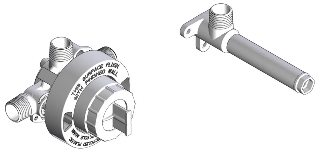 MOEN 7622EWBG Wall Mount Tub Filler Valve
