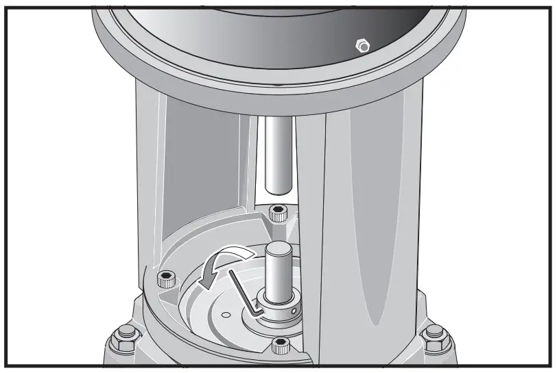 Loosen the Allen screws