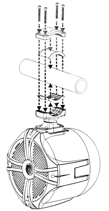 POWER ACOUSTIK MWT-65BL 6.5 Marine grade Wake - ASSEMBLY1
