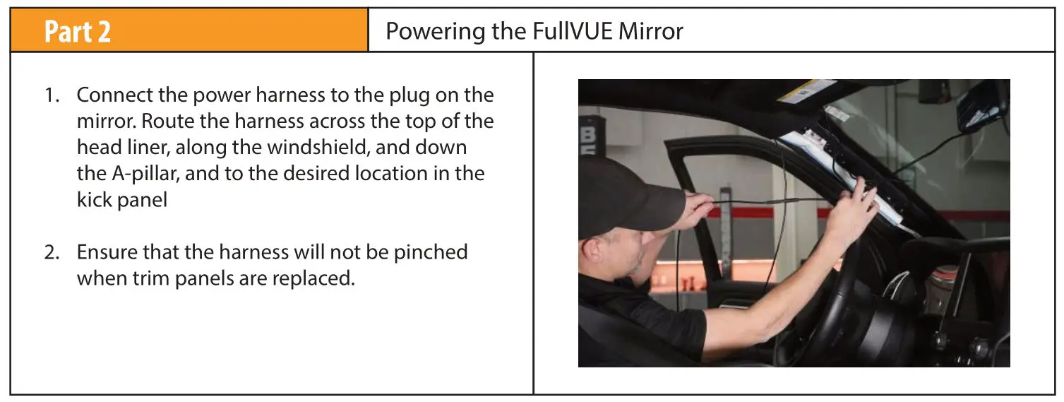 BRANDMOTION FVMR-1171 FullVUE Rear Camera Mirror for RAM 1500 - Powering the FullVUE Mirror