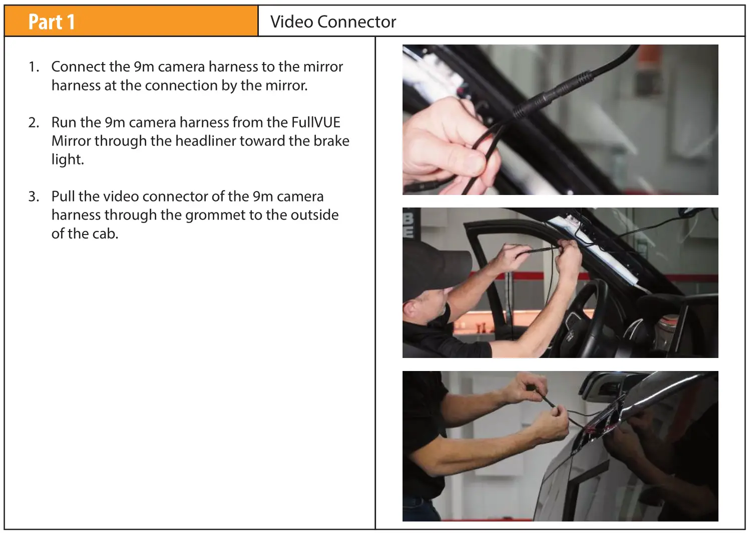 BRANDMOTION FVMR-1171 FullVUE Rear Camera Mirror for RAM 1500 - Video Connector