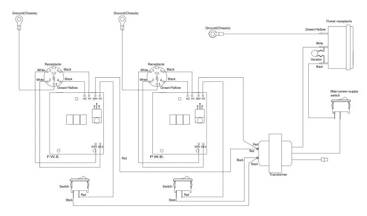 Hakko Soldering Station HAKKO FX-889 - Wiring Diagram