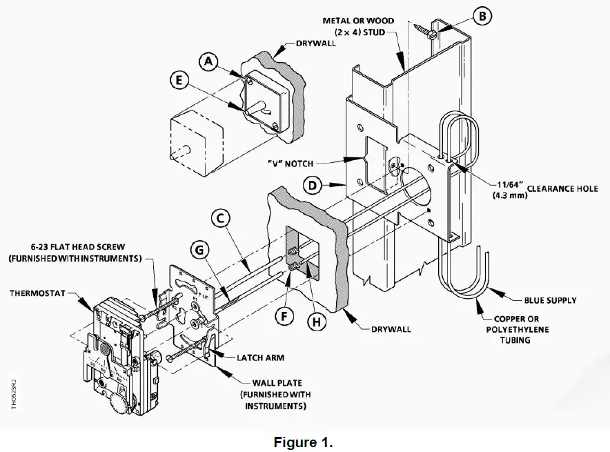 SIEMENS 182-683 Drywall Rough In Kit Room Temperature Sensor 1