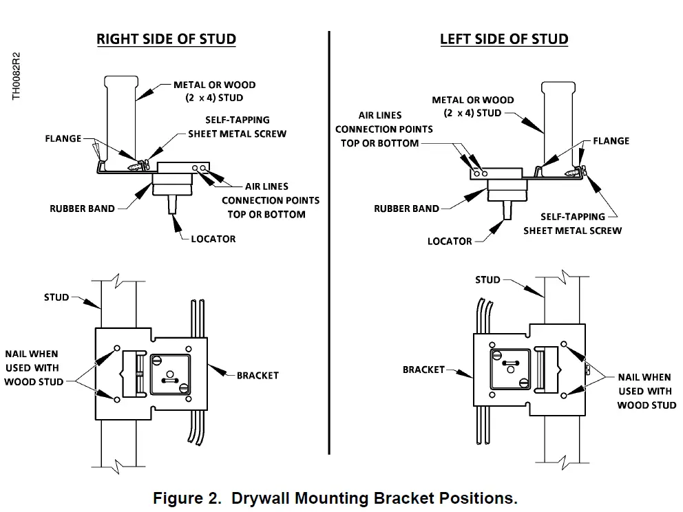 SIEMENS 182-683 Drywall Rough In Kit Room Temperature Sensor 2