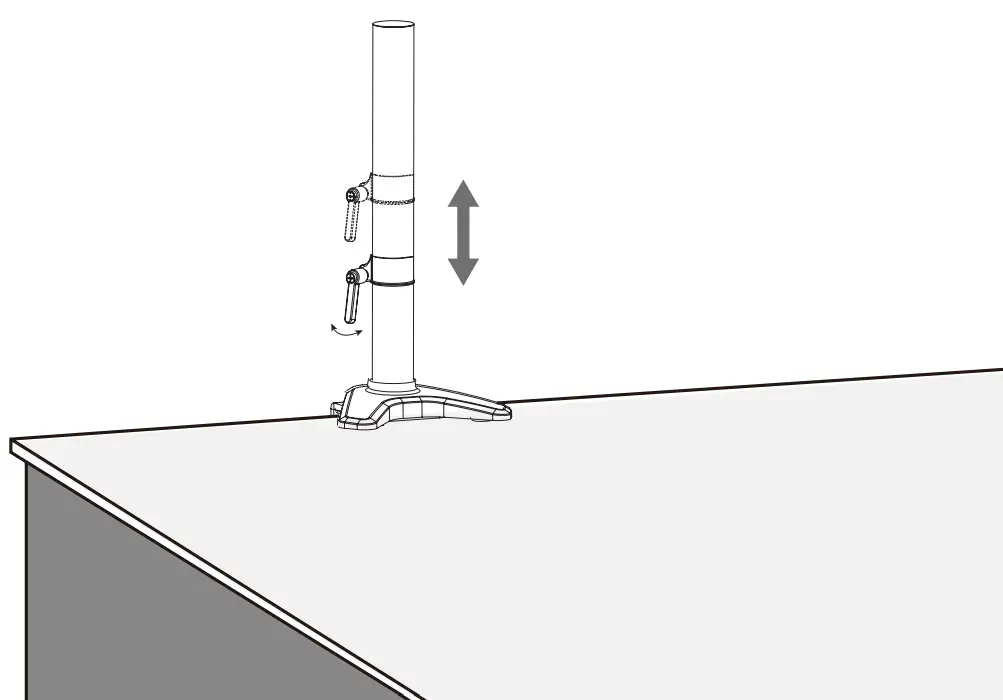 VIVO V001JB Pneumatic Arm Single Monitor Desk -fig 3