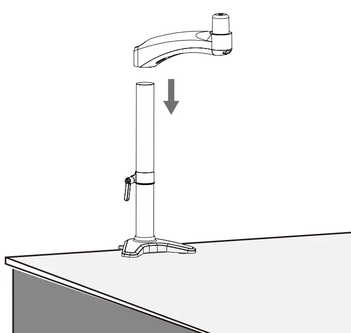 VIVO V001JB Pneumatic Arm Single Monitor Desk -fig 4