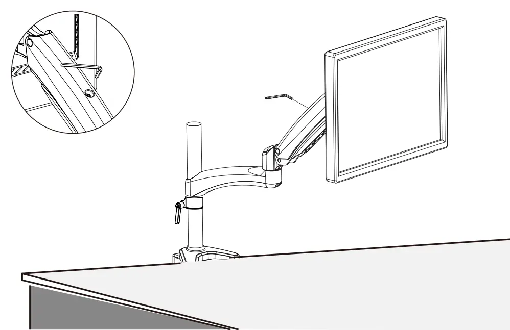 VIVO V001JB Pneumatic Arm Single Monitor Desk -fig 8