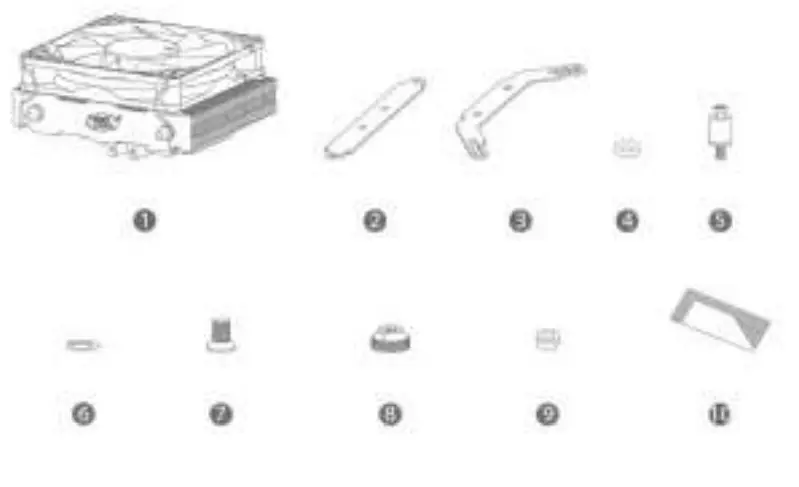 DEEPCOOL HTPC 200 CPU Cooler- Components