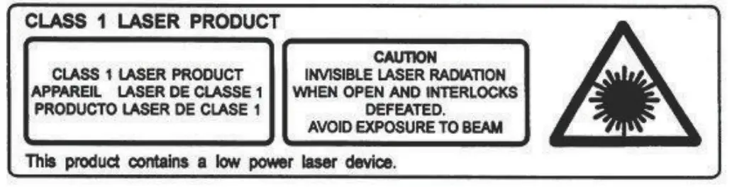 JENSEN CD-590 Portable Bluetooth Stereo Compact Disc- CAUTION 2
