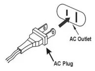 JENSEN CD-590 Portable Bluetooth Stereo Compact Disc- POWER SOCKET