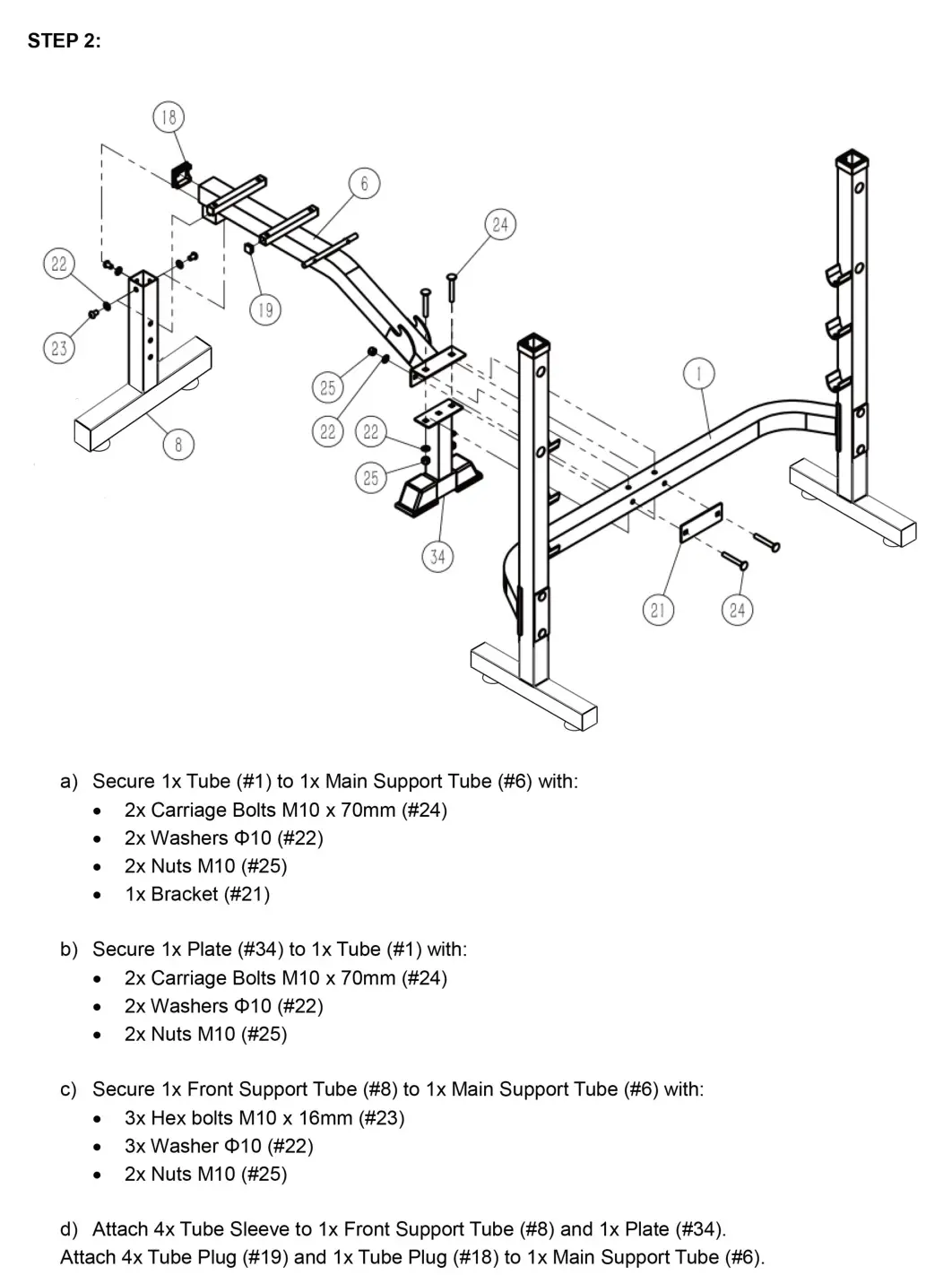 CORTEX MF-4000 Weight - Assembly Instructions step 2