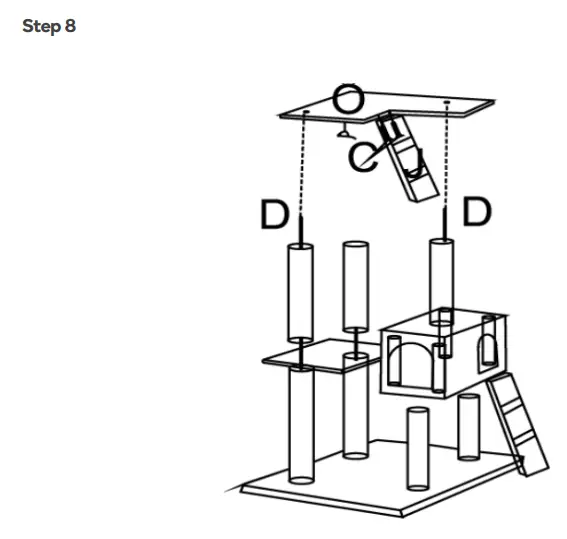 Pawever Pets Cat Scratching Post Tree PP170CTREEA - ASSEMBLY9