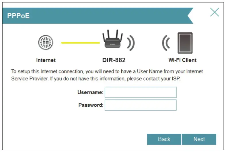 EXO D-Link AC2600 MU-MIMO Wi-Fi Router - DSL (PPPoE) users