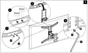 hama 118631 FULLMOTION TV Wall Bracket - FIG4