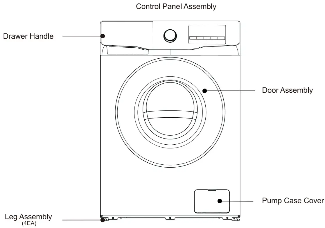 TCL P608FLW Front Load Washer -figure 1