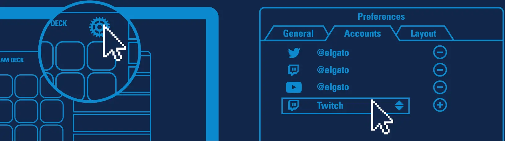 Entering Social Media Accounts to Connect
