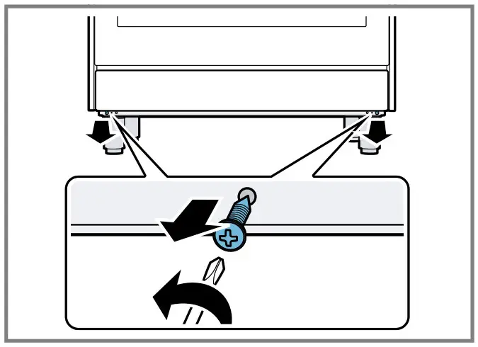 BOSCH HEZ8TK36UC Range Toe Kick 36 Inch- screws indicated