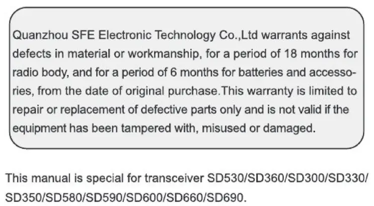 Quanzhou Sfe Electronic Technology SD530K Digital Portable Radio fig 7