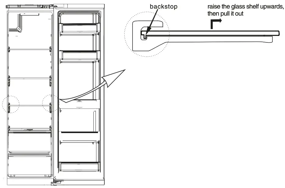 KERNAU KFSB 17191 NF X Refrigerator - CLEANING OF GLASS SHELF