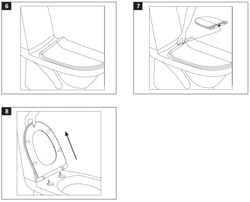 CUR AQUA 009479 Toilet Seat Instruction Manual - Fig 6,7,8