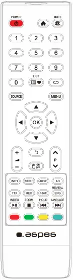 aspes ATV43UHD 43 Inch 4K Android Smart TV - Remote